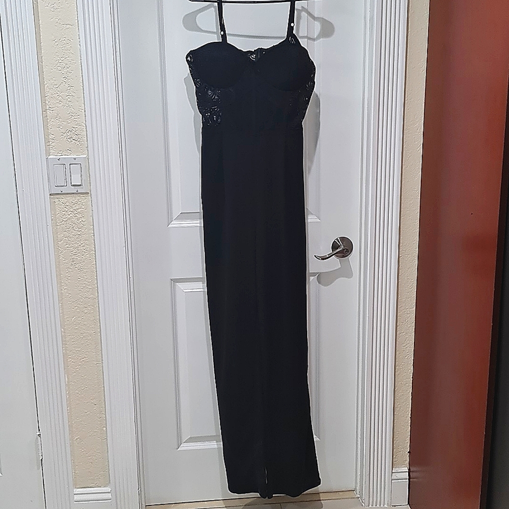 Black Lacy Jumpsuit - 1X